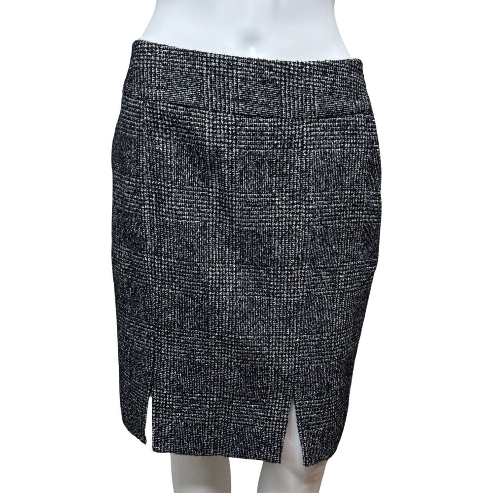 Jones New York Skirt Womens 6 Petite Black White Pencil Straight Career Preppy‎